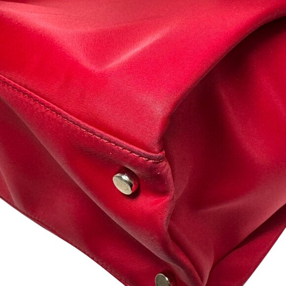 Kate Spade ~ Phoebe Red Nylon Tote Top handle Shoulder bag, Striped interior - Picture 12 of 16